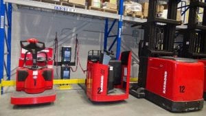 Charging electric forklift batteries